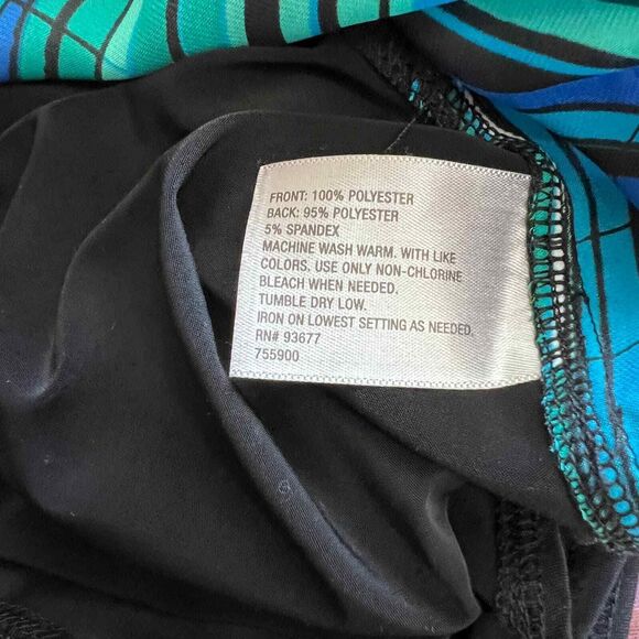 Worthington Spreadsheet Black Green & White Short Sleeve Shirt size S  preppy - Picture 4 of 12